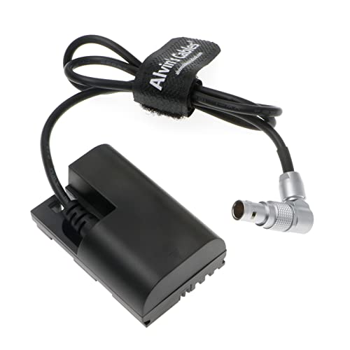 E6-Dummy-Battery Power-Cable for Arri-Alexa-XT Rotatable Right-Angle 2-Pin-Male to Lanparte LP E6 Dummy Battery for Canon 5D Mark II 7D 60D Alvin's Cables Rotatable right angle 2 pin