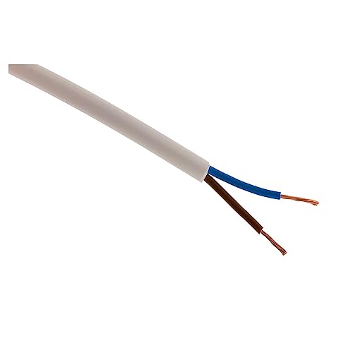Zenitech - Power Cable H05VV-F 2x 1mm² White - 10m