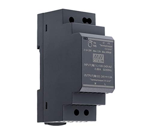 Mean Well HDR-30-24 DIN Rail Power Supply DIN-Rail 24 VDC 1.5 A 36 Watt Single Pack Single