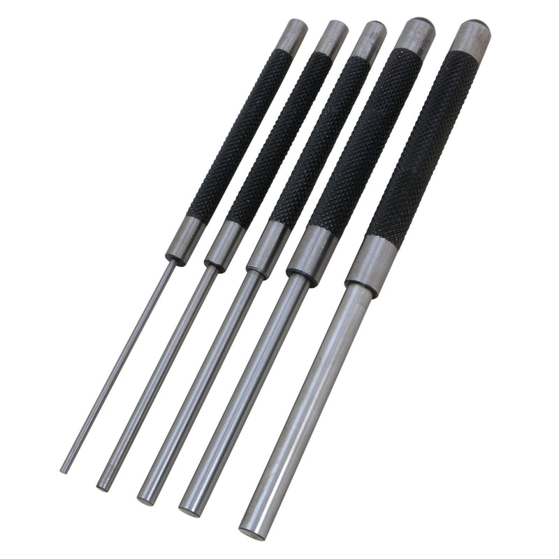 [Australia - AusPower] - Performance Tool W758 5 Piece 8-Inch Long Carbon Steel Pin Punch Set, Pin Sizes 1/8", 3/16", 1/4", 5/16" and 3/8" 5pc 8" Long Pin Punch Set 