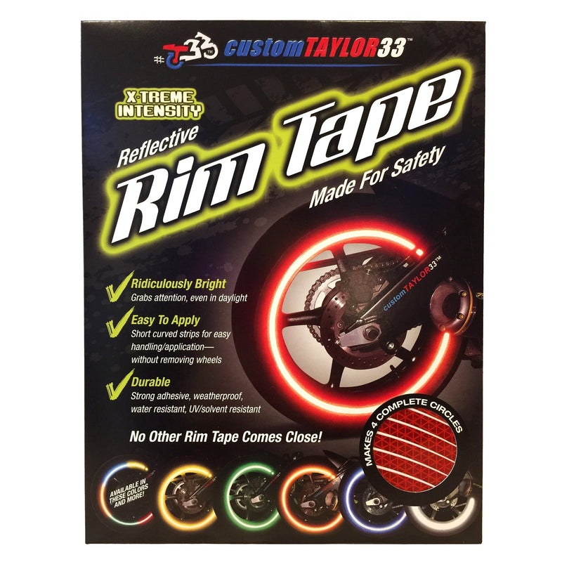 customTAYLOR33 (All Vehicles Red High Intensity Grade Reflective Copyrighted Safety Rim Tapes (Must Select Your Rim Size), 19"/20" (Combination Rim Size) 19"/20" (Combination Rim Size)