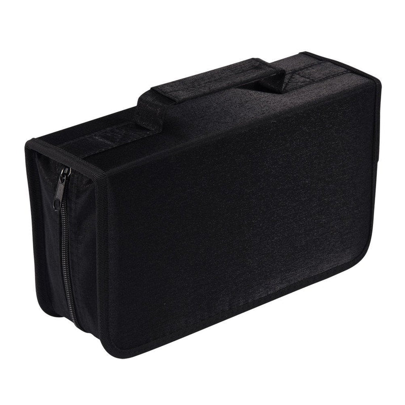 [Australia - AusPower] - 128 Capacity CD/DVD case Wallet, Storage,Holder,Booklet by Rekukos（Black） 128 Black 