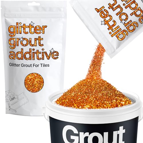 Hemway copper glitter grout additive 100g with metallic flakes for tile grout