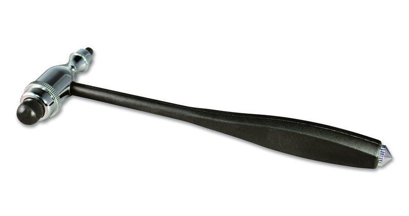 [Australia - AusPower] - ADC 3694BK Tromner Neurological Reflex Hammer with Built-In Brush, Black, Chrome 