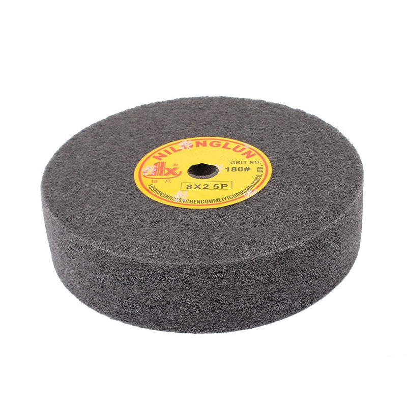 [Australia - AusPower] - uxcell 8" Dia 2" Thick 5P 180 Grit Nylon Fiber Wheel Abrasive Polishing Buffing Disc Black 