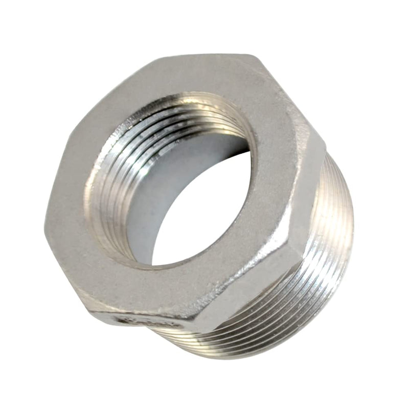 [Australia - AusPower] - 1-1/2" Male NPT to 1" Female NPT Female Reducing/Reducer Bushing Pipe Fitting,Adapter,Stainless Steel SS 304 Hex Bushing 1-1/2" Male to 1" Female 