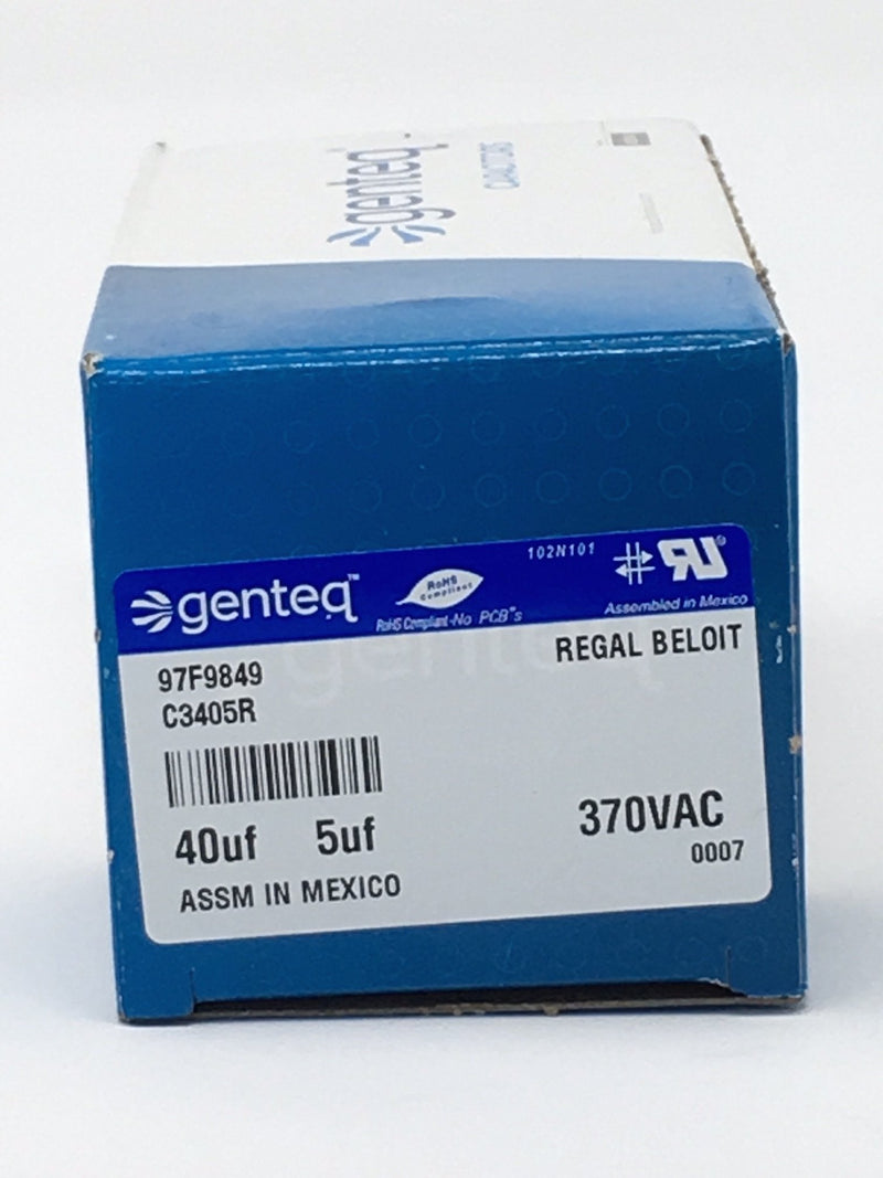 [Australia - AusPower] - Genteq C3405R 97F9849 Capacitor Motor Run, 40/5Uf, 6%, Case, 370V 
