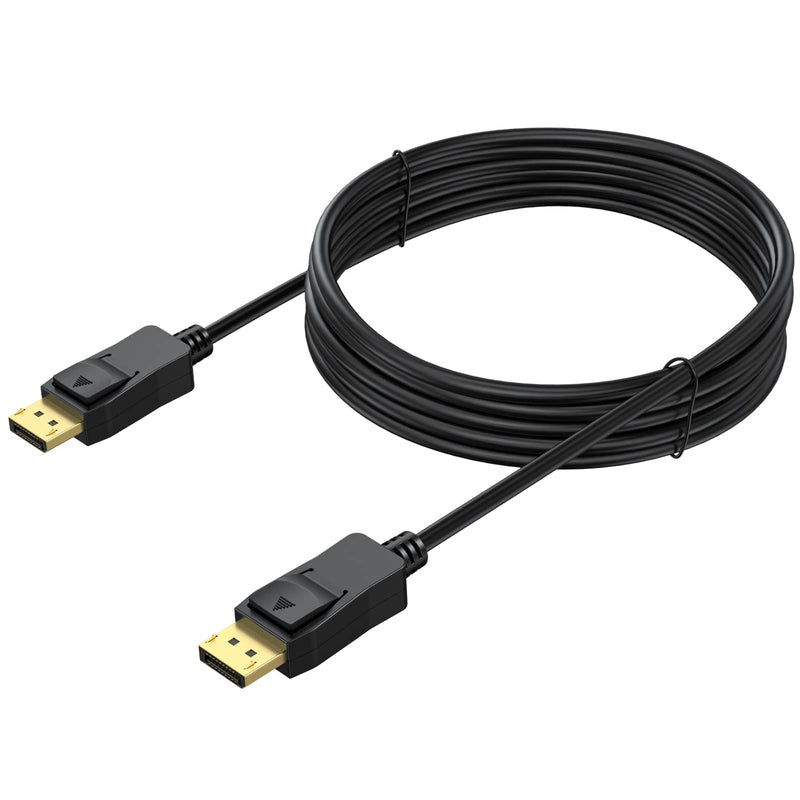 [Australia - AusPower] - UVOOI DisplayPort Cable 15Ft, Display Port to Display Port Cable DP to DP 15' Cable 4K [1440p@144Hz, 4K@60Hz] - Black,Gold Plated 