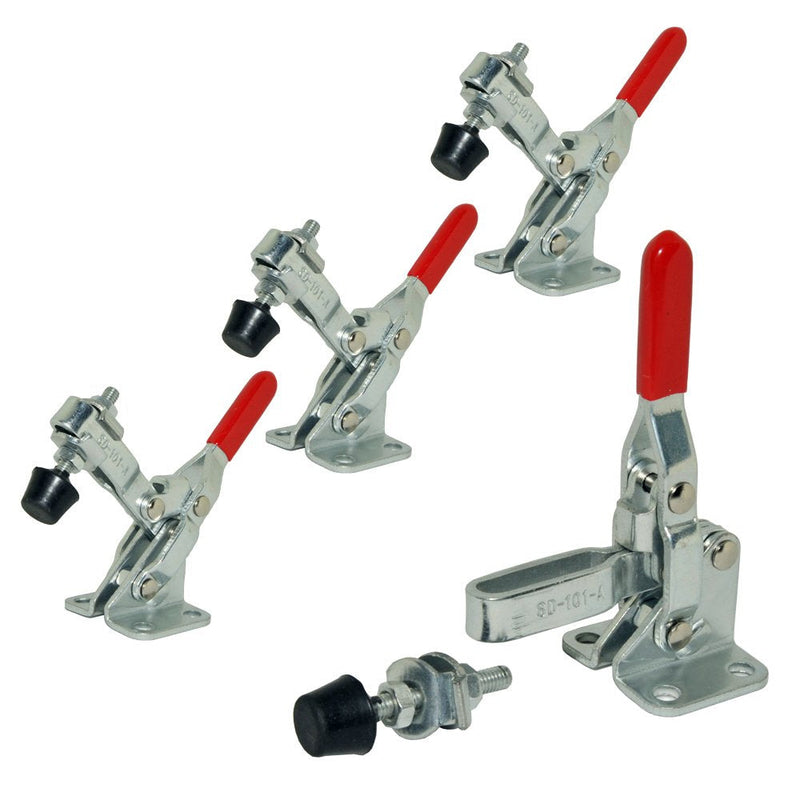 [Australia - AusPower] - 4 Pcs Vertical Hand Tool 101-A Quick-Release Toggle Clamp 110 lbs Holding Capacity Antislip 