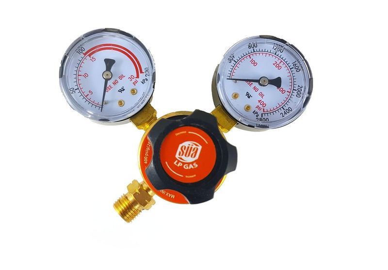SÜA - Propane Regulator Welding Gas Gauges - CGA-510 - Rear Connector - LDP Series - Check All the Pictures and Read the Full Description of This Product to Make Sure it fits Your Tanks and Hoses.