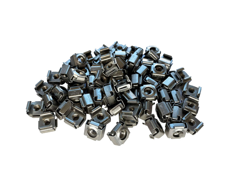 [Australia - AusPower] - RackGold® M5 Snap-in Stainless Steel Cage Nuts 50 Pack - USA Made 