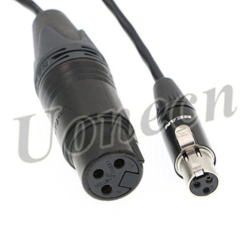 [Australia - AusPower] - Uonecn Mini XLR 3 Pin Female to 3 Pin Female Plug XL2 TA3-F Audio Cable Adapter Camera Video Assist for SD 442 Devices 688/788 20'' 
