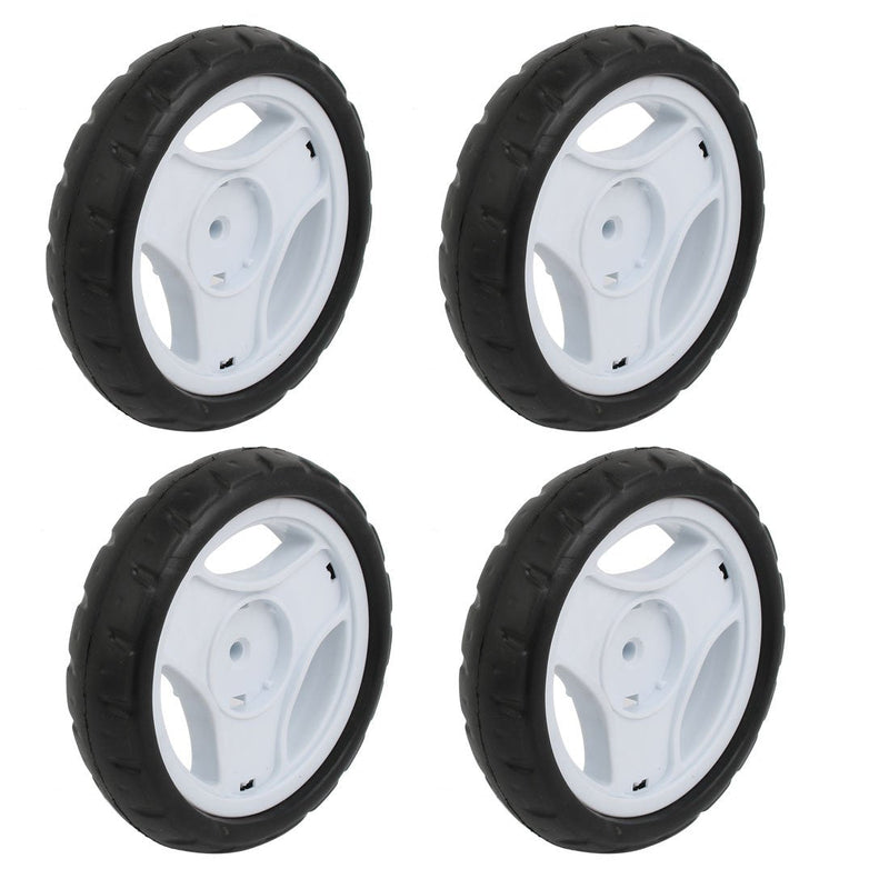 [Australia - AusPower] - uxcell 4pcs 125mm Dia Plastic Single Wheel Pulley Rolling Roller White 6x22mm 4 