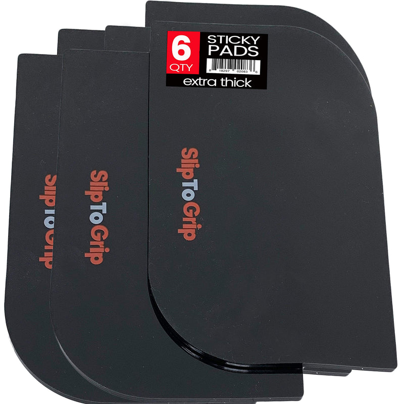 [Australia - AusPower] - SlipToGrip Anti-Slip Sticky Mat, Anti-Skid Cell Phone Holder Mats, Non-Slip Pads, Dash Mat Accessory Decorations, Car Dashboard Pad Accessories (6 Pack) Pack of 6 6 Pcs Dark Black 