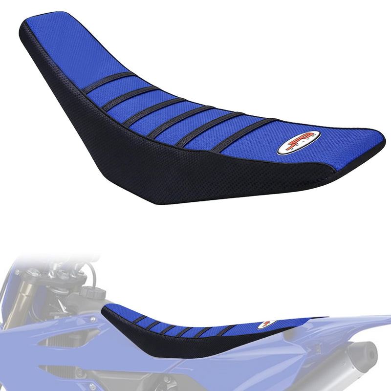 JFG RACING Dirt Bike Seat Cover,Motorcycle Cushion with Non-Slip Rubber Striped for YZ85 2002-2025 - Blue