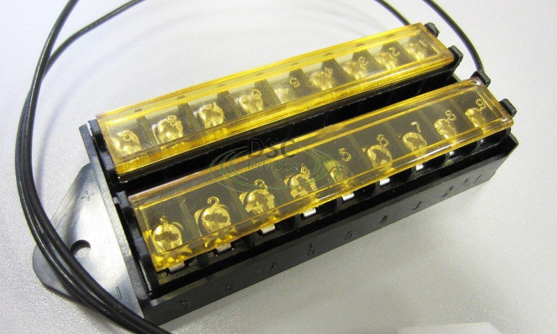 [Australia - AusPower] - 8 Way Terminal Block Bus Bar, Splits 1 Input to 8 Out (18AWG Power Lead and with Cover) 