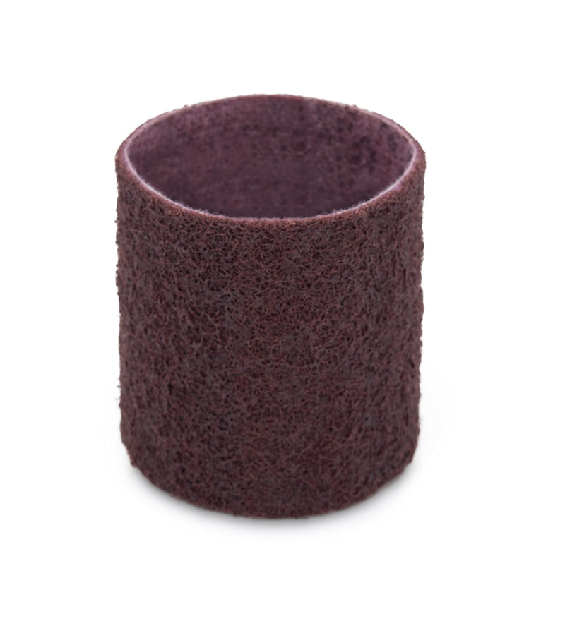 [Australia - AusPower] - CS Unitec | PTX Medium Fleece Nonwoven Sleeve | Abrasive Grit Torque Grinder Tool Attachment for Scratch Removal| 3-1/2" Diameter x 4" Wide, Red, (Pack of 4) 