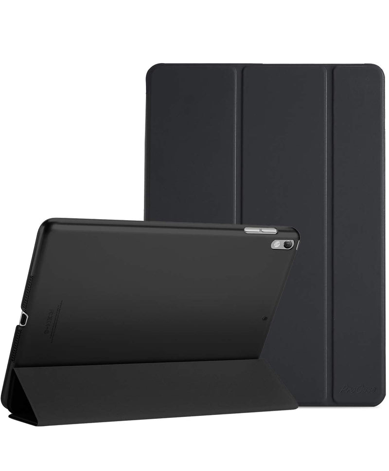 [Australia - AusPower] - Smart Case for 10.5” iPad Air 3rd Generation 2019 / iPad Pro 2017, Slim Stand Cover with Translucent Frosted Back for iPad Air 3 -Black Black 