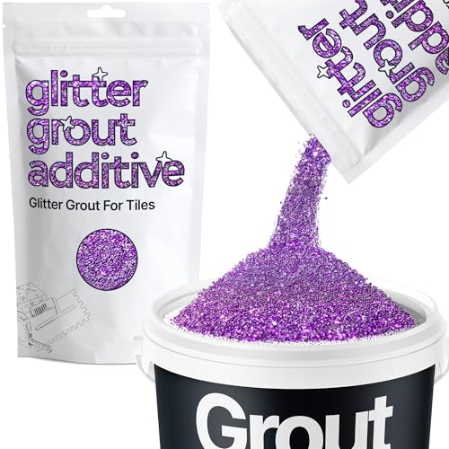 Hemway Purple Glitter Grout Additive 100g Metallic Flakes