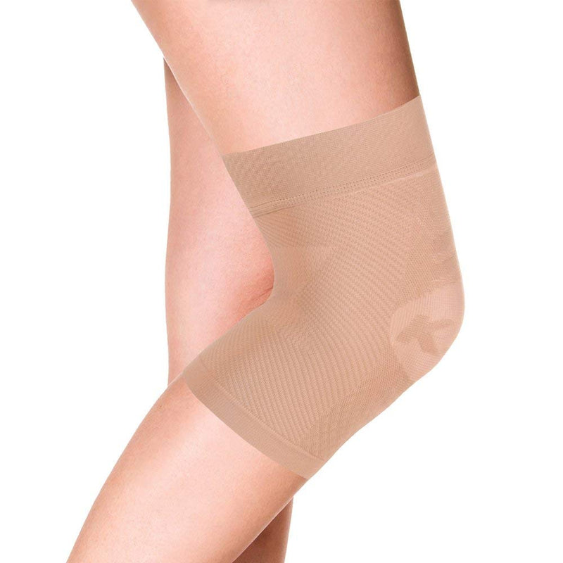 [Australia - AusPower] - OrthoSleeve Compression Knee Brace/Sleeve for ACL, MCL, Injury Recovery, Meniscus Tear, knee pain, aching knees, patellar tendonitis & arthritis Tan Large 
