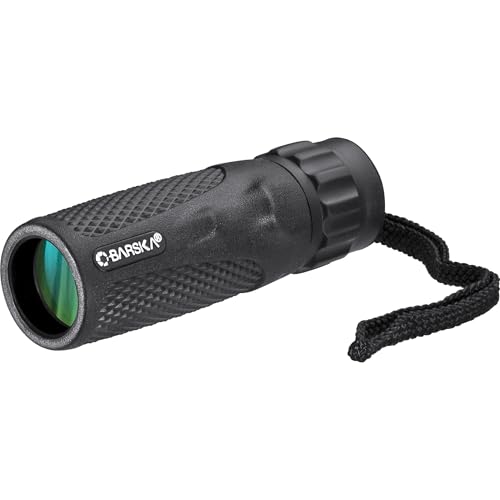 AA12131 Barska Optics, Blackhawk Monocular, 10x25mm Wp, BK-7 Prism, Green Lens