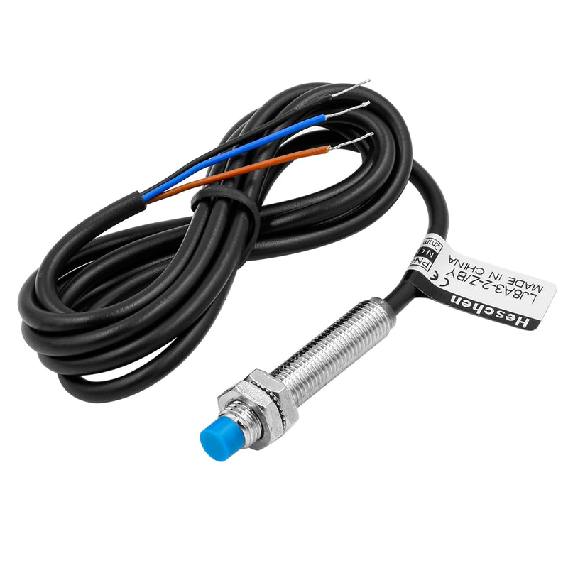 Heschen M8 Inductive Proximity Sensor Switch Non Shield Type, LJ8A3-2-Z/BY, Detector 2 mm 10-30VDC 200mA 3-Wire (PNP NO) PNP NO