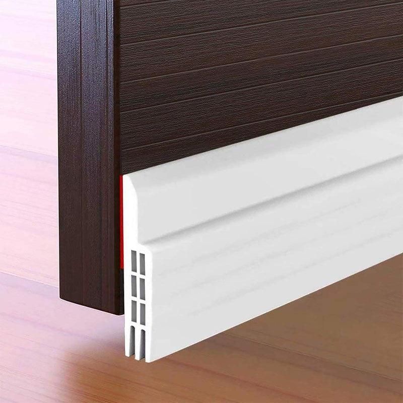 [Australia - AusPower] - Suptikes Door Draft Stopper Under Door Seal for Exterior/Interior Doors, Strong Adhesive Door Sweep Soundproof Weather Stripping, 2" W x 39" L, White 