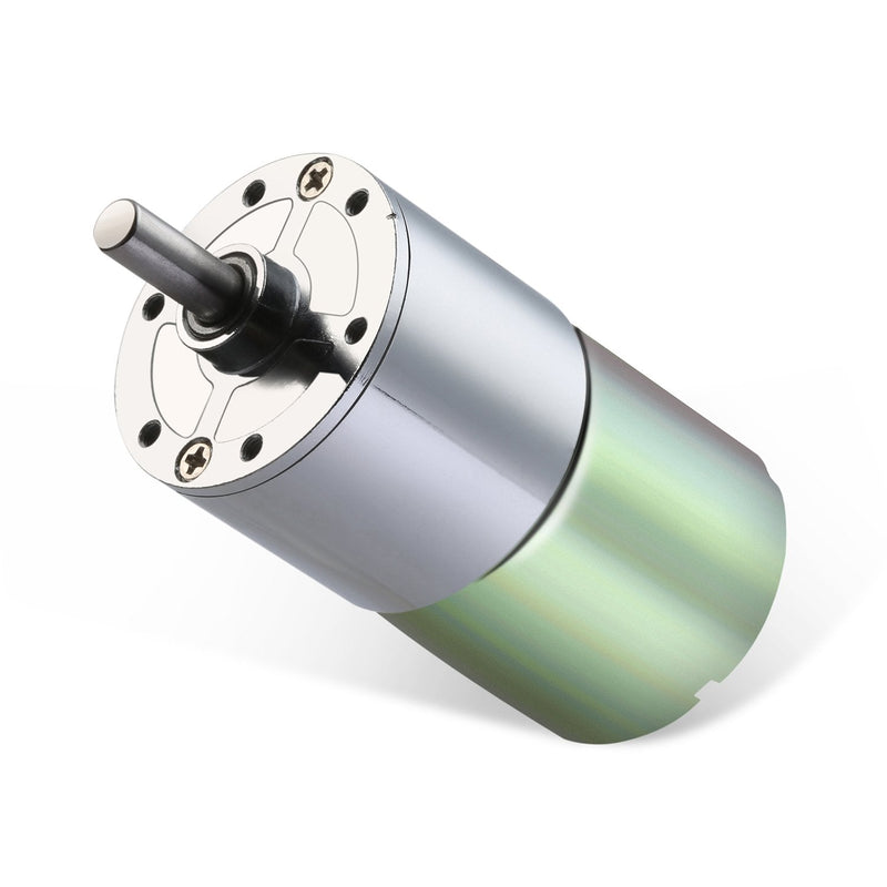 DC 12V 100RPM Geared Motor High Torque Electric Micro Speed Reduction Gear Motor Centric Output Shaft 37 mm Diameter Gear 100 RPM