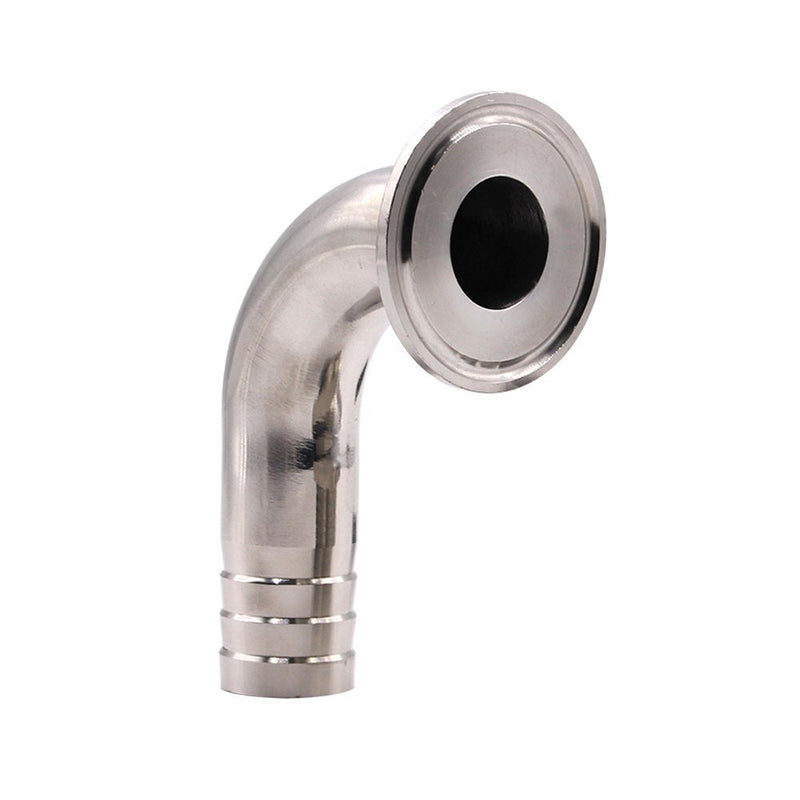 [Australia - AusPower] - DERNORD Sanitary Hose Barb Pipe Fitting 1.5" Tri Clamp (50.5MM Ferrule) 90 Degree Elbow (Tube OD: 3/4"/19MM (1.5 Tri-clamp)) Tube OD: 3/4"/19MM (1.5 Tri-clamp) 