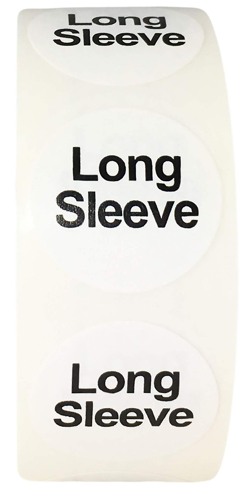 White Circle Long Sleeve Clothing Size Stickers for Retail Apparel 0.75 Inch 500 Total Adhesive Labels 3/4" Circle