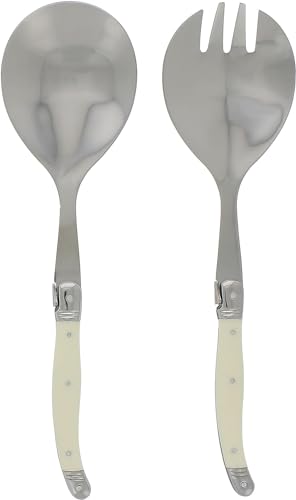 French Home Laguiole Connoisseur Faux Ivory Salad Servers, 2 Piece Set
