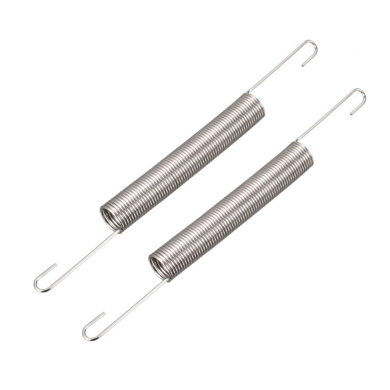 [Australia - AusPower] - uxcell Extension Spring - 0.9mm Wire Dia, 10mm OD, 120mm Length Spring Steel Small Dual Hook Tension Spring 2pcs 