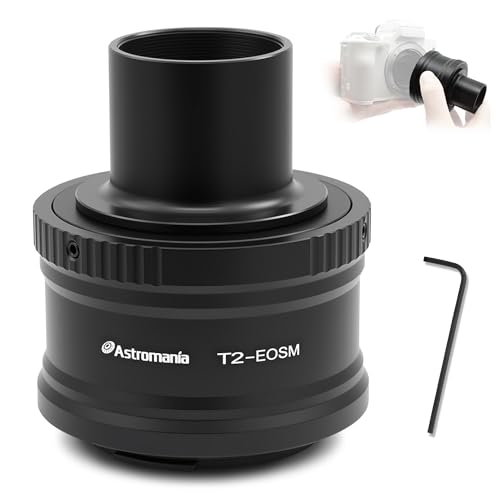 Astromania T T2 Lens Mount Ring and T Adapter for Canon EOS-M Camera System Ring Set for Canon EOS-M