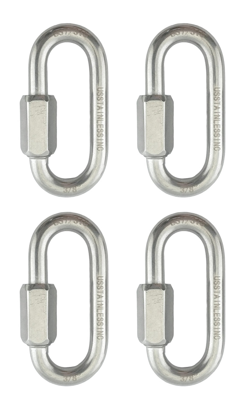 [Australia - AusPower] - US STAINLESS 4 Pieces Stainless Steel 316 Quick Link 3/8" (10mm) Marine Grade 