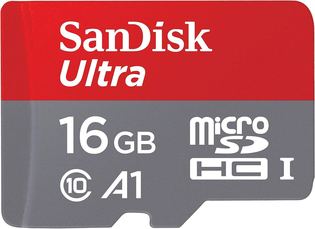 [Australia - AusPower] - [Older Version] SanDisk 16GB Ultra microSDHC UHS-I Memory Card with Adapter - 98MB/s, C10, U1, Full HD, A1, Micro SD Card - SDSQUAR-016G-GN6MA 
