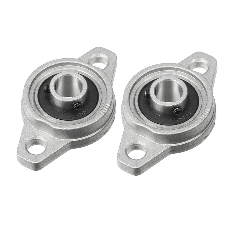 [Australia - AusPower] - uxcell 2pcs KFL000 10mm Zinc Alloy Self Aligning Pillow Block Flange Bearing 