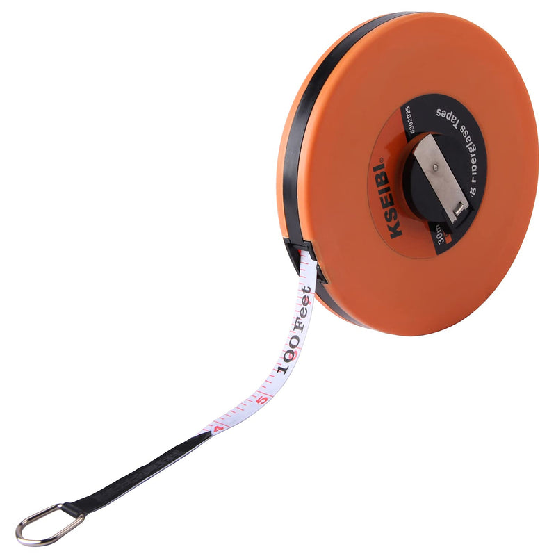 [Australia - AusPower] - KSEIBI 302910 Long Fiberglass Tape Measure Double Face Printing Inch/Metric for Construction Work (66ft / 20m) 60ft / 20m 