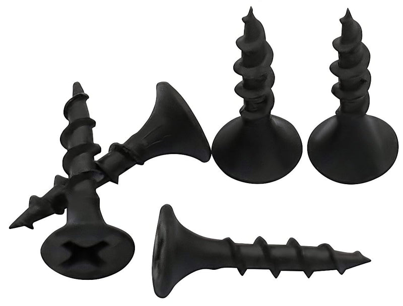 [Australia - AusPower] - 3/4 Inch N.6 Coarse Thread Drywall Screw, Sharp Point, Black, 2 Bugle Head Phillips Drive, 1 Lb. Ideal Screw for Drywall Sheetrock, Wood, and More, 400 Screws 