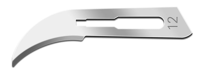 [Australia - AusPower] - IMS-CBLD12 Box of 100 Scalpel Sterile Blades #12 Carbon Steel Individually Foil Wrapped 