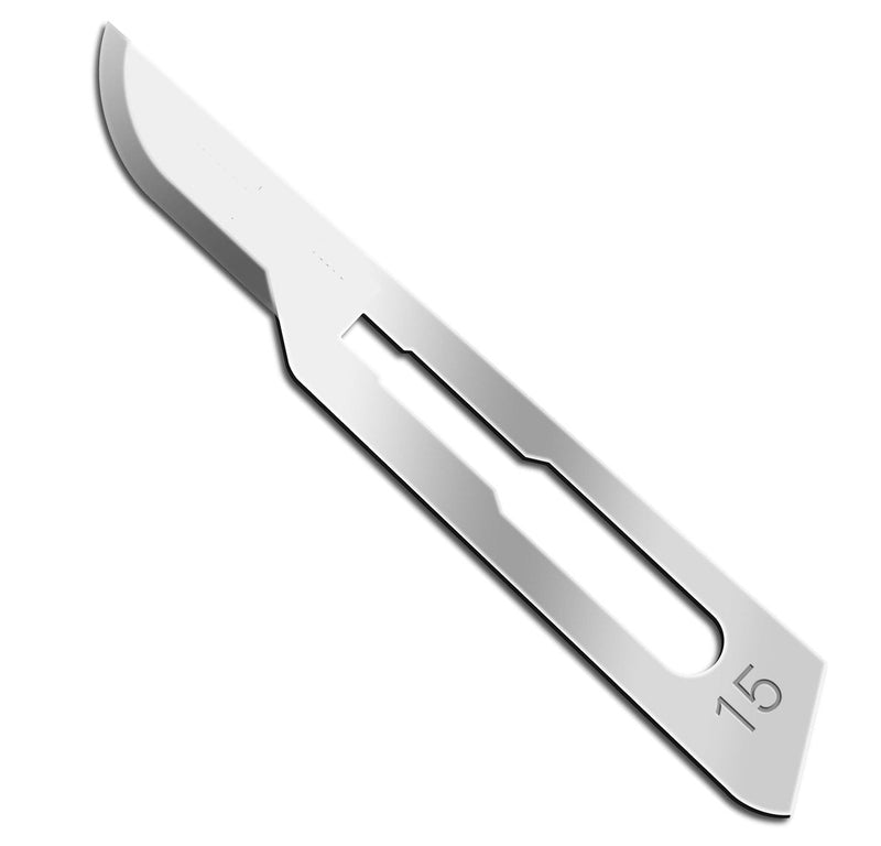 [Australia - AusPower] - IMS-CBLD15 Box of 100 Scalpel Sterile Blades #15 Carbon Steel Individually Foil Wrapped 