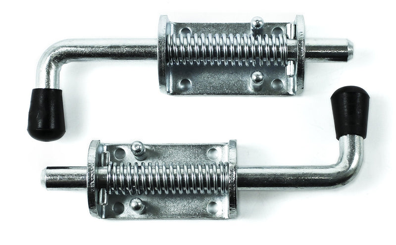 TCH Hardware 2 Pack Heavy Duty Steel Barrel Bolt Lock - Spring Loaded Locking Latch 6.5 Inch x 0.5 Rod with Grip - Gate Shed Door Tailgate Trailer Garage
