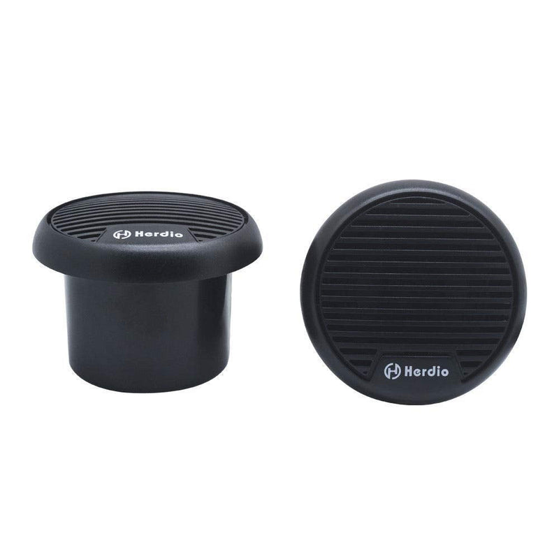 Herdio 3 Inch Waterproof Marine Speakers 2 Way Full Range Audio Stereo System Motorcycle Speaker with MAX Power 140 W (Pair) for Motorcycle,Boat,UTV,ATV,Golf Carts,Powersports,CAR,SPA,Hottub(Black) Black