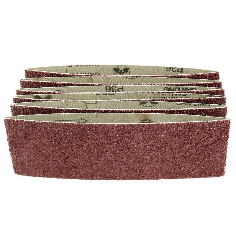 [Australia - AusPower] - uxcell 3-Inch x 18-Inch Aluminum Oxide Sanding Belt 36 Grits Sandpaper Lapped Joint for Belt Sander 6pcs 
