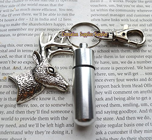 Deer Memorial Keepsake - Urn Keychain, Locket Keychain in Memory of