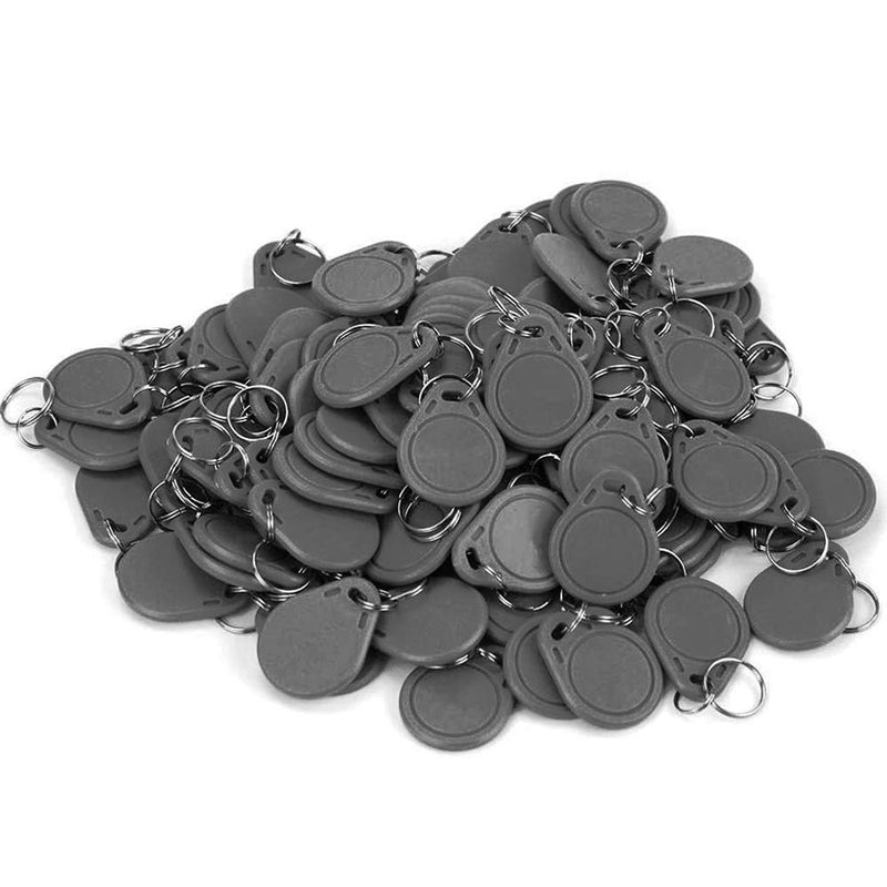 [Australia - AusPower] - (Pack of 100 Waterproof ABS 13.56MHz ISO14443A MIFARE Classic 1K NFC RFID Token,RFID Keyfob,RFID tag (100 Pieces of Gray) 