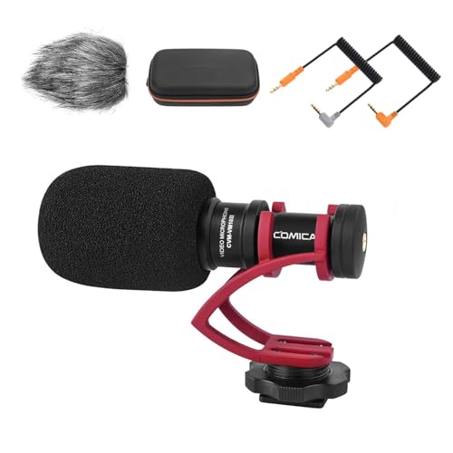 COMICA CVM-VM10II Cardioid Shotgun Camera Microphone Red
