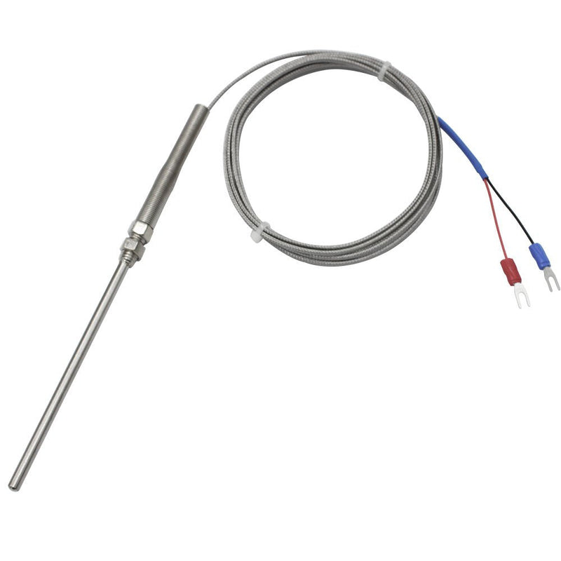 [Australia - AusPower] - T-PRO K-Type Thermocouple Temperature Sensors 2M/6.6Ft Wire?Stainless Steel Probe (Probe Length 100mm) Probe Length 100mm 