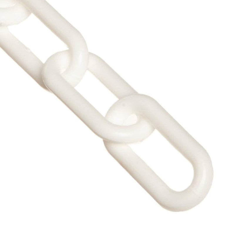 [Australia - AusPower] - Mr. Chain Plastic Barrier Chain, White, 1.5-Inch Link Diameter, 25-Foot Length (30001-25) 