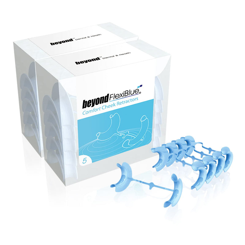 [Australia - AusPower] - BEYOND FLEXIBLUE Comfort Cheek Retractors | Disposable Dental Cheek Retractors | Plastic Mouth Opener - Medium 10pk 