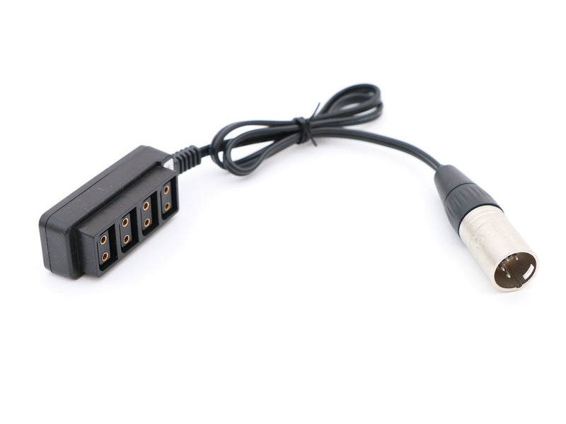 [Australia - AusPower] - Male 4pin XLR to 4 Port Female D-Tap Power Tap Hub Adapter 1.8ft Cable for Photography Power 